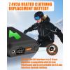 image74V2A 10000mAh Battery Pack for Heated Vest Jacket Coat Pants and Heating Underwear Heated Clothing Replacement Battery PackBlack