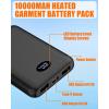 image74V2A 10000mAh Battery Pack for Heated Vest Jacket Coat Pants and Heating Underwear Heated Clothing Replacement Battery PackBlack