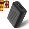 image74V2A 10000mAh Battery Pack for Heated Vest Jacket Coat Pants and Heating Underwear Heated Clothing Replacement Battery PackBlack