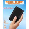 image74V2A 10000mAh Battery Pack for Heated Vest Jacket Coat Pants and Heating Underwear Heated Clothing Replacement Battery PackBlack