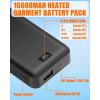 image74V2A 10000mAh Battery Pack for Heated Vest Jacket Coat Pants and Heating Underwear Heated Clothing Replacement Battery PackBlack