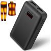image74V2A 10000mAh Battery Pack for Heated Vest Jacket Coat Pants and Heating Underwear Heated Clothing Replacement Battery PackBlack