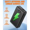 image74V2A 10000mAh Battery Pack for Heated Vest Jacket Coat Pants and Heating Underwear Heated Clothing Replacement Battery PackBlack