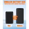 image74V2A 10000mAh Battery Pack for Heated Vest Jacket Coat Pants and Heating Underwear Heated Clothing Replacement Battery PackBlack