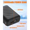 image74V2A 10000mAh Battery Pack for Heated Vest Jacket Coat Pants and Heating Underwear Heated Clothing Replacement Battery PackBlack