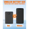 image74V2A 10000mAh Battery Pack for Heated Vest Jacket Coat Pants and Heating Underwear Heated Clothing Replacement Battery PackBlack