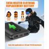 image74V2A 10000mAh Battery Pack for Heated Vest Jacket Coat Pants and Heating Underwear Heated Clothing Replacement Battery PackBlack