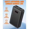 image74V2A 10000mAh Battery Pack for Heated Vest Jacket Coat Pants and Heating Underwear Heated Clothing Replacement Battery PackBlack