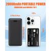 image74V2A 10000mAh Battery Pack for Heated Vest Jacket Coat Pants and Heating Underwear Heated Clothing Replacement Battery PackBlack