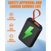 image74V2A 10000mAh Battery Pack for Heated Vest Jacket Coat Pants and Heating Underwear Heated Clothing Replacement Battery PackBlack