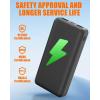 image74V2A 10000mAh Battery Pack for Heated Vest Jacket Coat Pants and Heating Underwear Heated Clothing Replacement Battery PackBlack