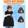 imageFleece Kids Heated Vest  Boys and Girls Lightweight Heating Jacket Coat 2025 Upgraded 74V Battery Pack ampamp Heating ElementBlack