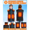imageUpgrade Kids Heated Vest  Boys and Girls Quilted Lightweight Heating Jacket Coat Upgraded 74V Battery PackBlack