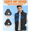 imageHeated Vest for Women and Men  Quilted Lightweight Heating Jacket Coat Upgraded 74V 10000 mAh Battery PackBlack Men Vest