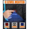 imageKids Heated Jacket  Boys and Girls Heating Jackets Hoodie Coat With Battery Pack Heated Clothing for SkiingBlue Upgraded Jacket
