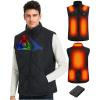 imageHeated Vest for Women and Men  Quilted Lightweight Heating Jacket Coat Upgraded 74V 10000 mAh Battery PackBlack Men Vest