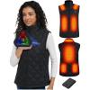 imageHeated Vest for Women and Men  Quilted Lightweight Heating Jacket Coat Upgraded 74V 10000 mAh Battery PackBlack Women Vest
