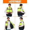 imageSafety Work Heated Vest  Hi Vis Reflective Heating Jacket Coat for Men and Wome Upgraded 5V USB Battery PackYellow
