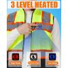 imageSafety Work Heated Vest  Hi Vis Reflective Heating Jacket Coat for Men and Wome Upgraded 5V USB Battery PackYellow
