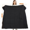 imageShawl Blanket for Men and Women Soft Warm and Comfortable Blanket Great for Sofa Bed Office Travel Black Wearable Shawl Blanket