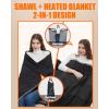 image20000mAh Large Heated Blanket Battery Powered with Upgraded 74V Battery Pack 62x55 in Portable Cordless Throw Electric Rechargeable Heating Blankets Black 62x55 inBlack