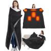 image20000mAh Large Heated Blanket Battery Powered with Upgraded 74V Battery Pack 62x55 in Portable Cordless Throw Electric Rechargeable Heating Blankets Black 62x55 inBlack