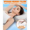 imageHeated Neck Pillow Battery Powered  Memory Foam Pillows Neck Pillow Bed Pillow for Sleeping Upgraded 4000mAh Battery Pack