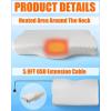 imageHeated Neck Pillow Battery Powered  Memory Foam Pillows Neck Pillow Bed Pillow for Sleeping Upgraded 4000mAh Battery Pack