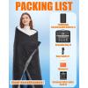 image:image20000mAh Large Heated Blanket Battery Powered 74V Battery Portable Cordless Throw Electric Rechargeable Heating Blankets Black20000mAh Battery 63x55in Adult SizeBlack20000mah Battery