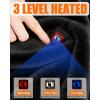 image:imageLarge Heated Blanket Poncho Shawl Battery Powered62x47 in Portable Wireless Cordless 20000mAh 74V Battery Electric BlanketsBlack