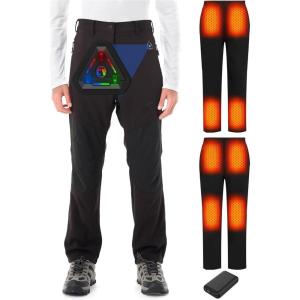 image:imageCYCYHEAT Heated Pants for Men and Women Snow Ski Waterproof Softshell Snowboard Pants 20000mAh 74V BatteryBlack