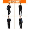 image:imageHeated Underwear Thermal Set for MenampWomen Elastic Winter Warm Base LayerBlack  Blue