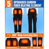 image:imageKids Heated Pants for Boys and Girls Baggy Cargo SweatpantsBlack