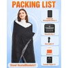 image:imageLarge Heated Blanket Battery Powered 62x55in Portable Cordless BlanketBlack
