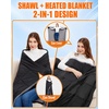 image:imageLarge Heated Blanket Battery Powered 62x55in Portable Cordless BlanketBlack
