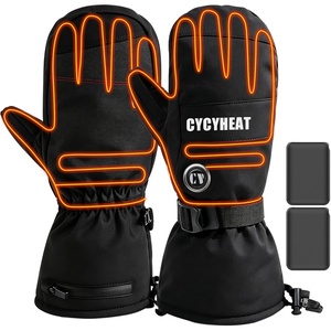 image:imageKids Heated Ski Gloves for Boys amp GirlsRechargeable Waterproof Hand GlovesBlack