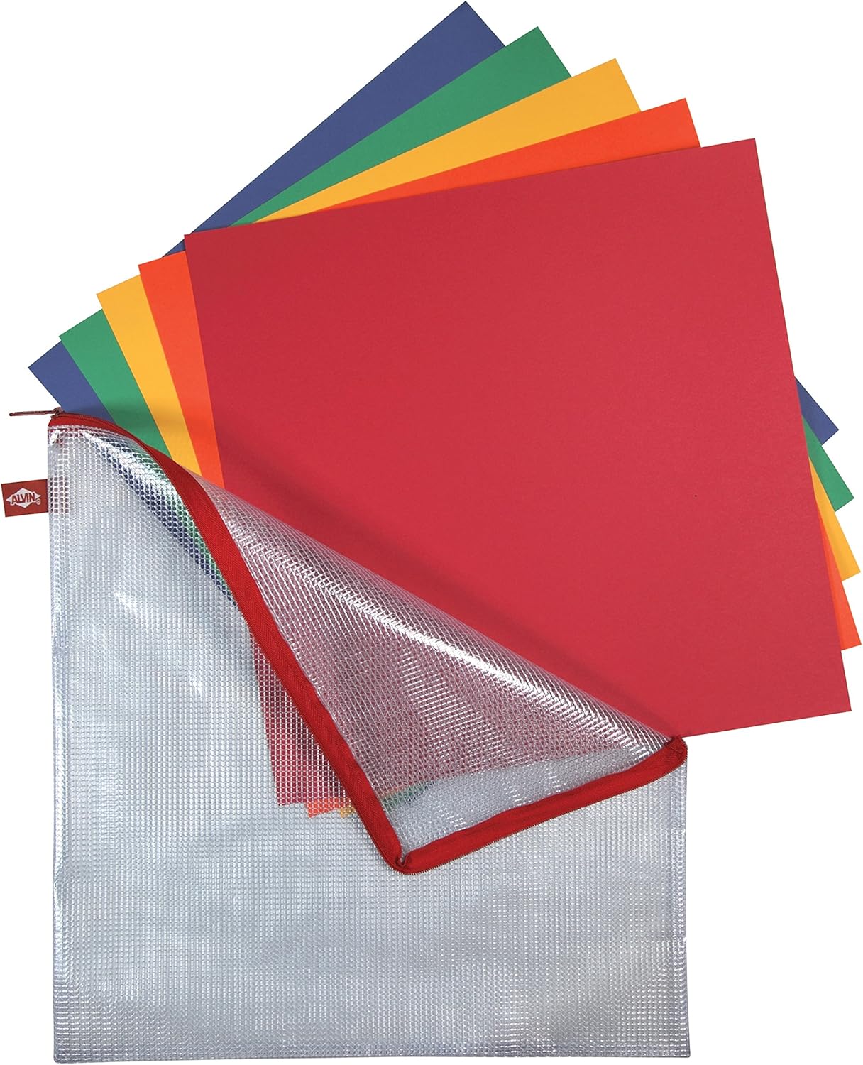 ALVIN  NB1824 Clear PVC Mesh Kit Zipper Bag MultiUse Organization Bag for Item Storage and Arranging Great for Needlework Projects Art Supplies and Travel  18 x 24 Inch Bag13 x 13