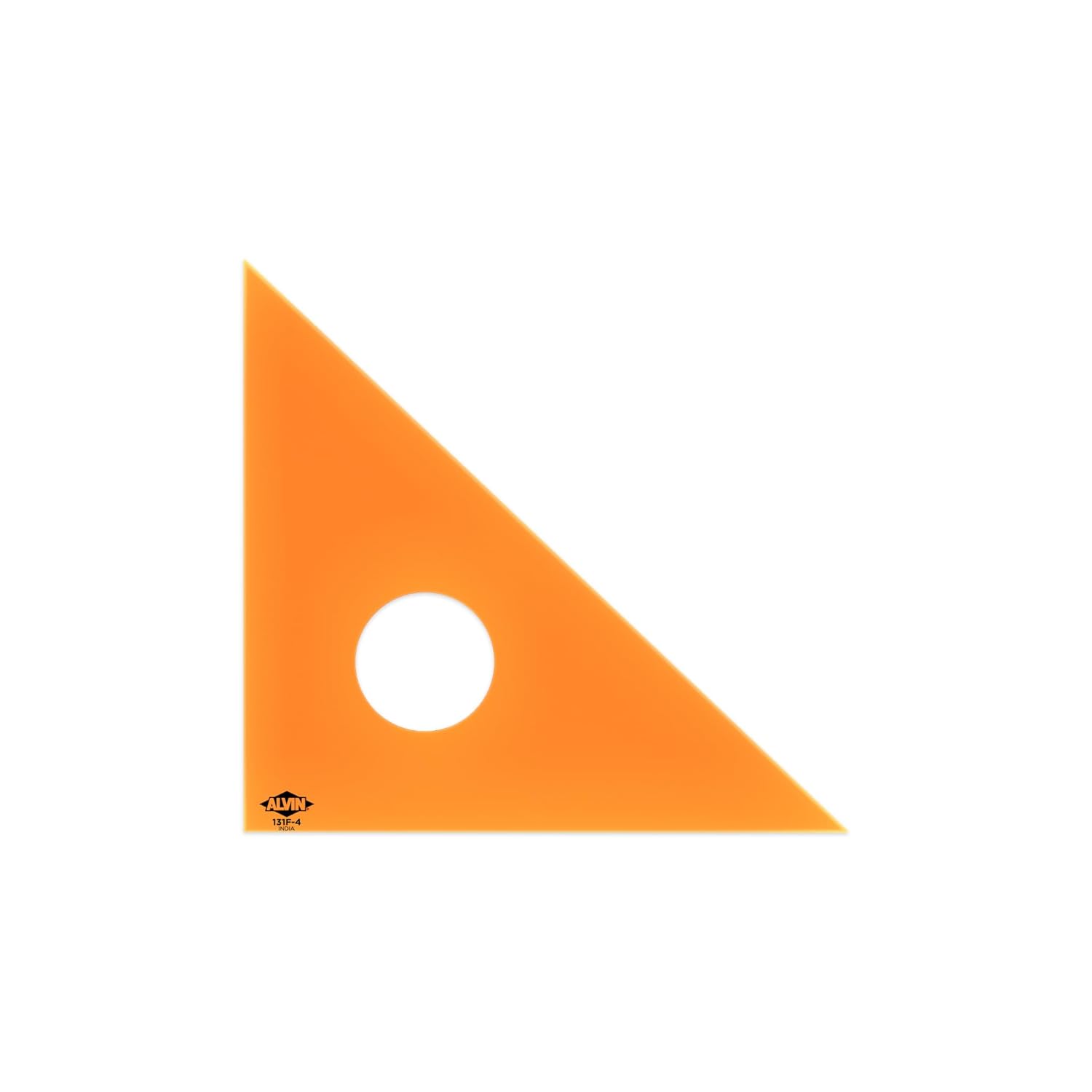 ALVIN 130F4 Fluorescent Professional Acrylic Triangle 3060 Degree Multipurpose Tool for Drafting Design and Architecture Great for Machining and Woodworking  4 Inch4