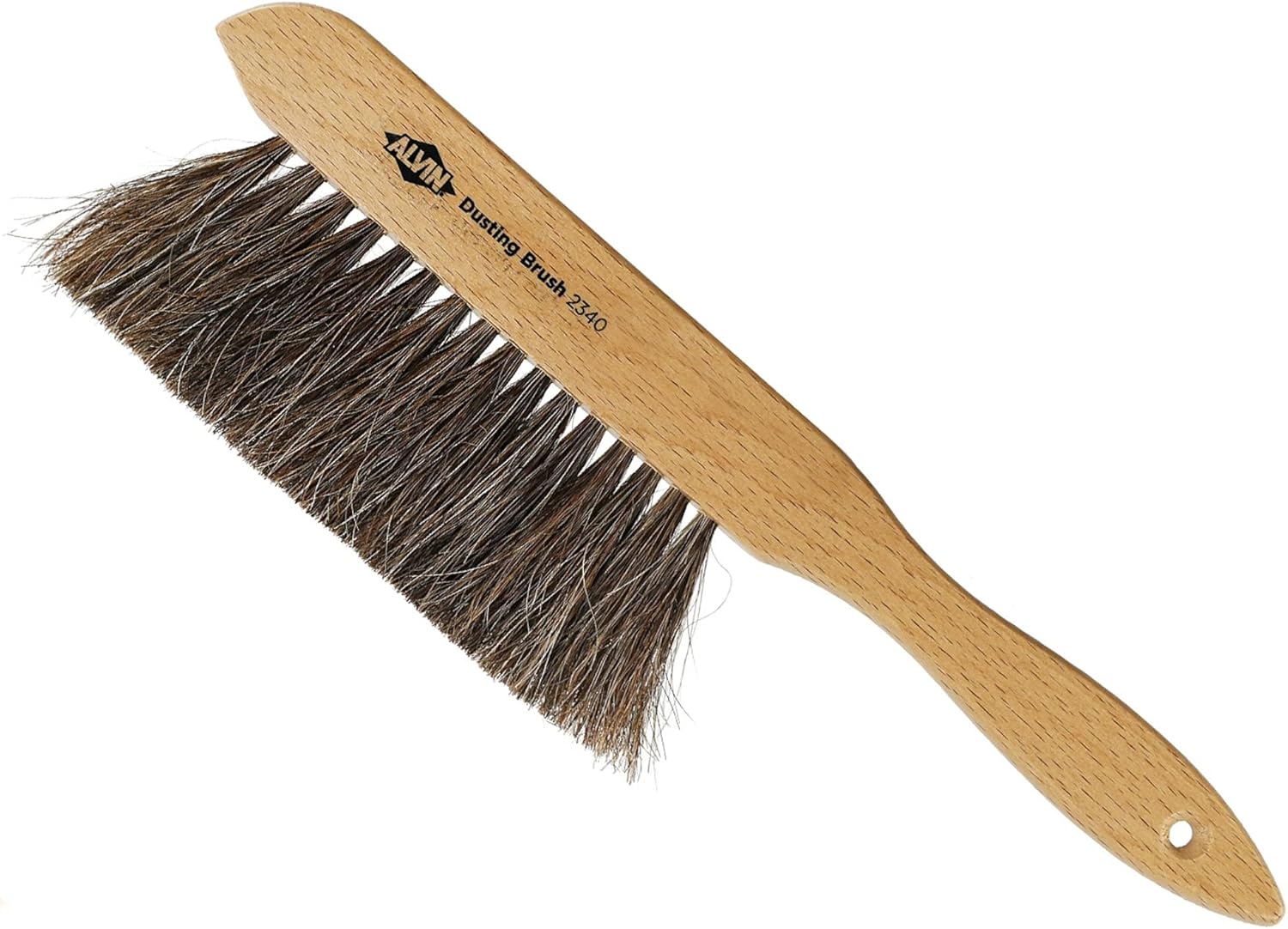 ALVIN 2342 Comfort Curve Dusting Brush 100 Horsehair and Wood Handle Art Drafting and Architecture Cleaning Tool Great for Students Hobbyists and Professionals  15 Inch10 