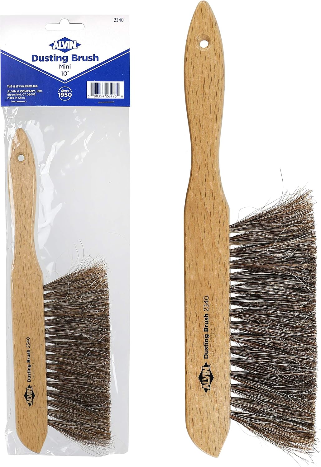 ALVIN 2342 Comfort Curve Dusting Brush 100 Horsehair and Wood Handle Art Drafting and Architecture Cleaning Tool Great for Students Hobbyists and Professionals  15 Inch10 