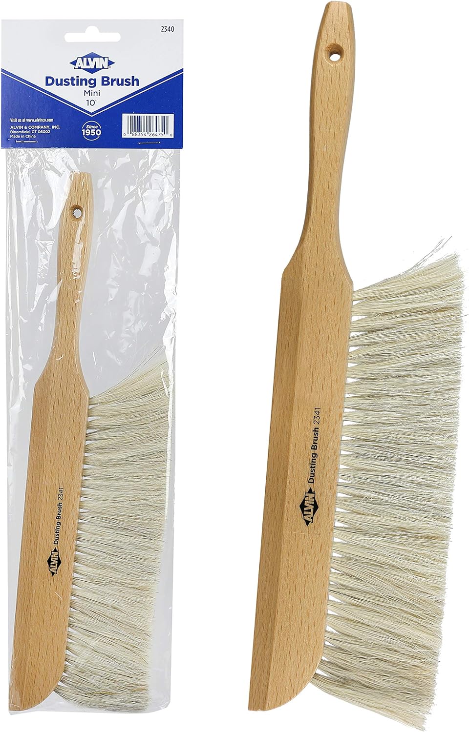 ALVIN 2342 Comfort Curve Dusting Brush 100 Horsehair and Wood Handle Art Drafting and Architecture Cleaning Tool Great for Students Hobbyists and Professionals  15 Inch145