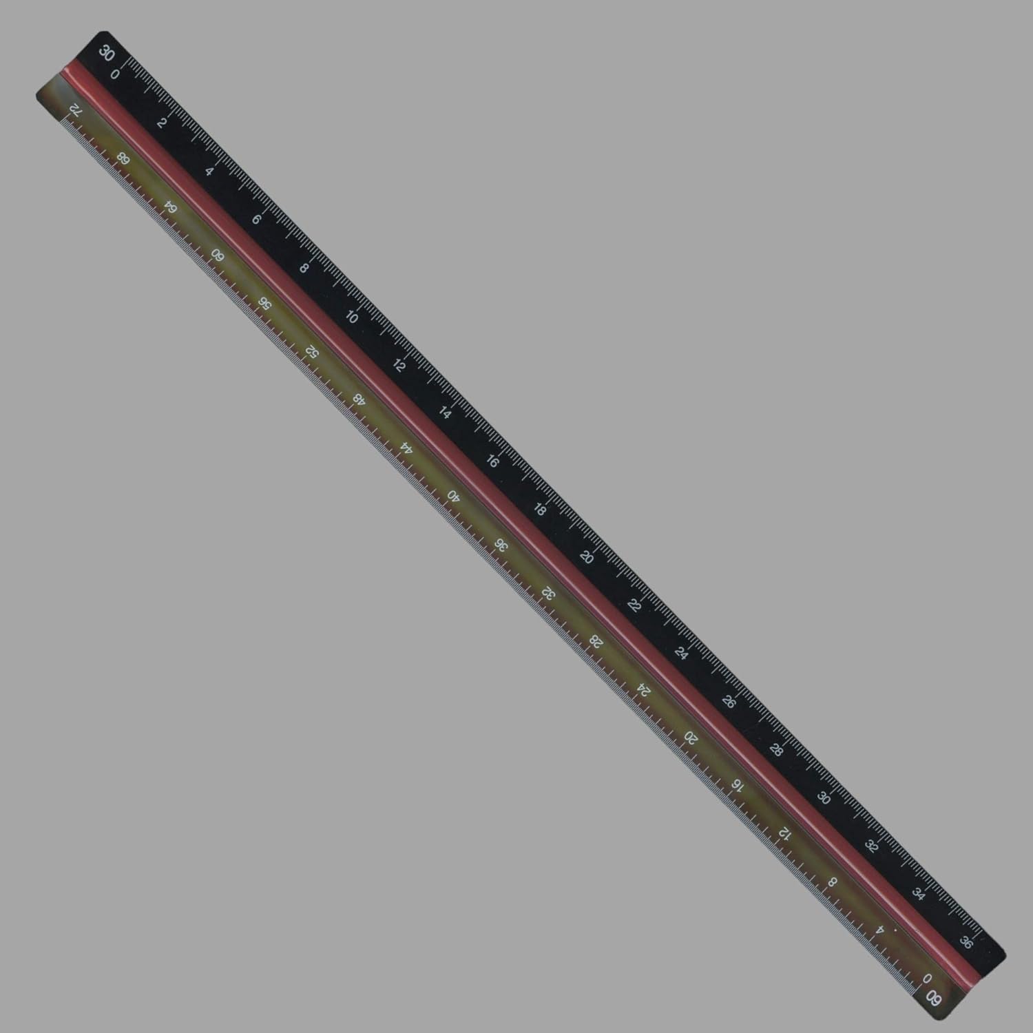 ALVIN Architect Triangular Scale Multipurpose Drafting Ruler for Drawing Planning and Design High Impact Plastic  12 Inch White241BP
