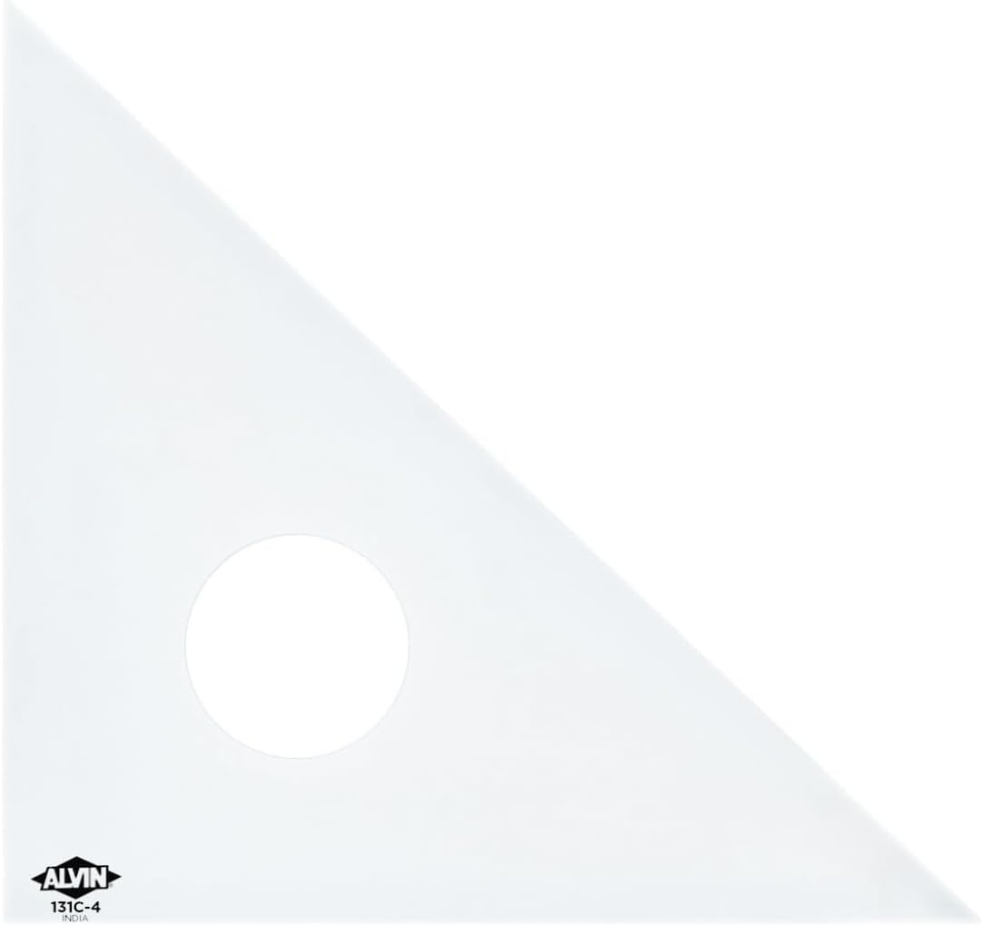 ALVIN Clear Professional Acrylic Drafting Triangle 3060 Degrees 14quot Model 130C14 Multipurpose Tool for Drafting Design and Architecture Great for Machining and Woodworking  14 inches4