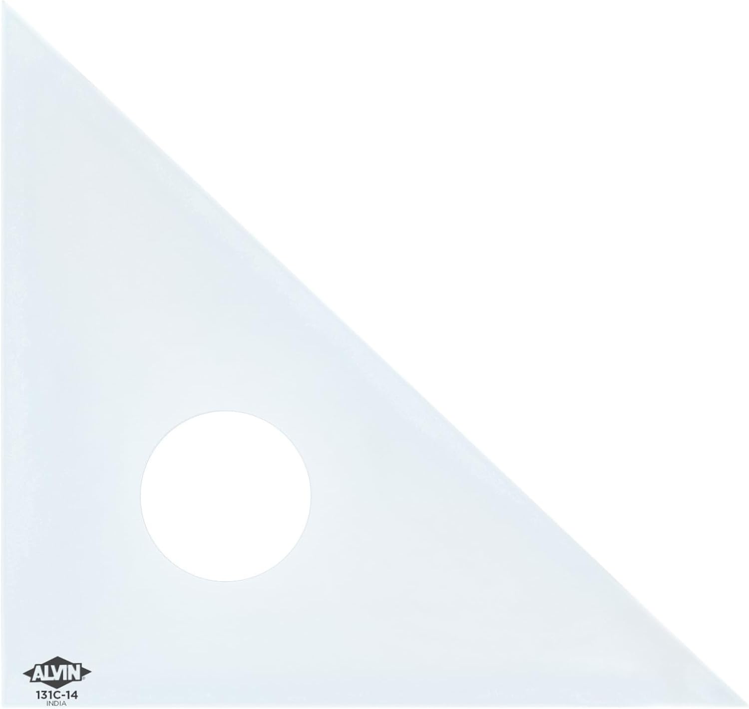 ALVIN Clear Professional Acrylic Drafting Triangle 3060 Degrees 14quot Model 130C14 Multipurpose Tool for Drafting Design and Architecture Great for Machining and Woodworking  14 inches14