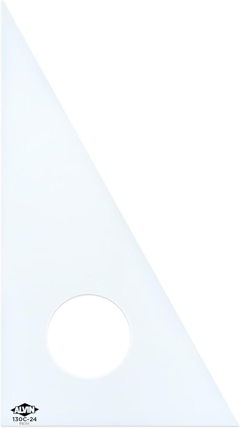 ALVIN Clear Professional Acrylic Drafting Triangle 3060 Degrees 14quot Model 130C14 Multipurpose Tool for Drafting Design and Architecture Great for Machining and Woodworking  14 inches24