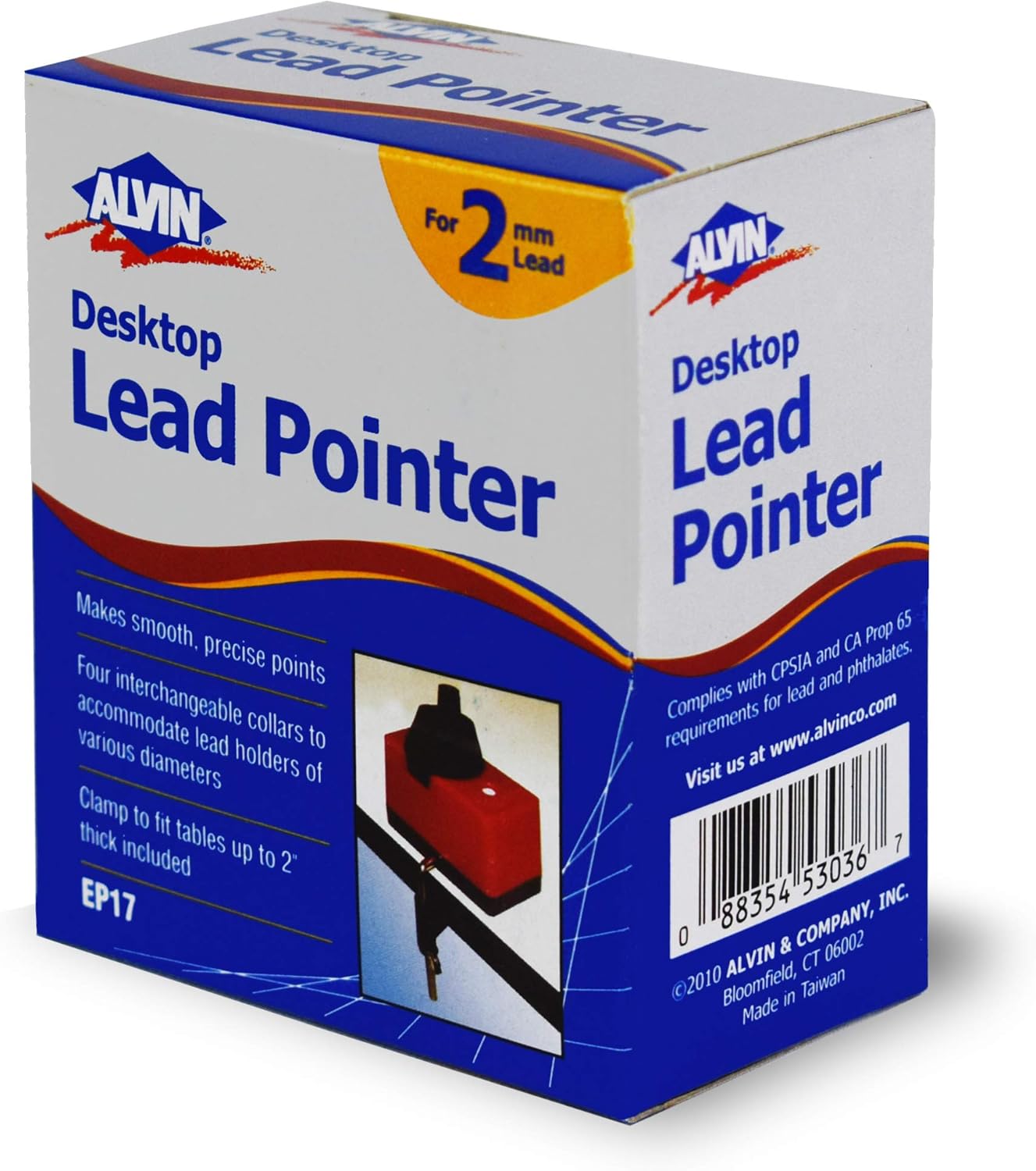 ALVIN EP17 Compact Desktop Lead Pointer Clamp To Fit Tables Up To 2quot Thick