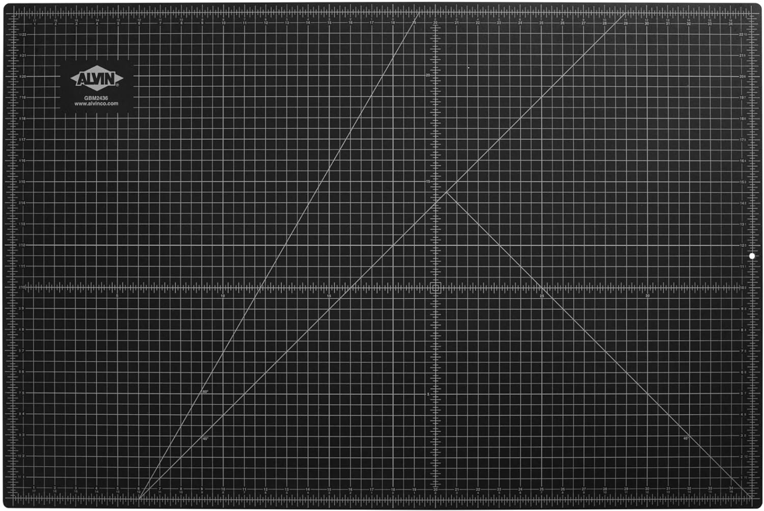 ALVIN GBM Series Professional SelfHealing Cutting Mat GreenBlack DoubleSided Gridded Rotary Cutting Board for Crafts Sewing Fabric  24 x 36 inches