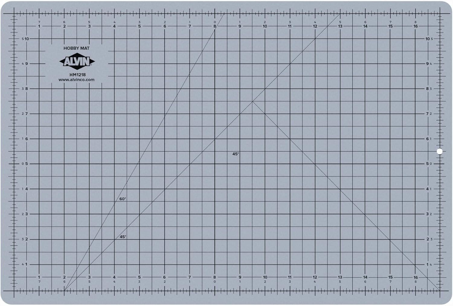 ALVIN HM SelfHealing Cutting Mat for Hobbies 12 x 18 inch  DoubleSided BlueGrey  3Layer Gridded Surface for Arts Crafts and Sewing  Model HM121818L x 12W