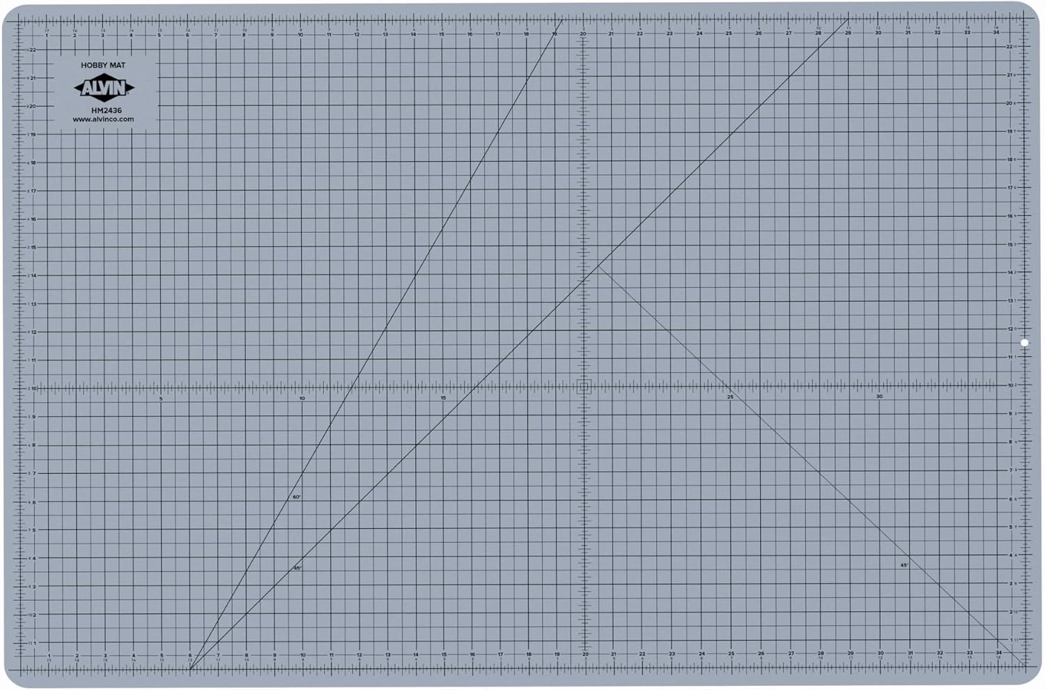ALVIN HM SelfHealing Cutting Mat for Hobbies 12 x 18 inch  DoubleSided BlueGrey  3Layer Gridded Surface for Arts Crafts and Sewing  Model HM121836L x 24W