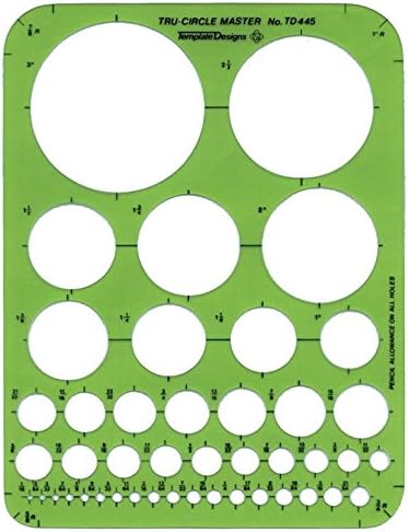 ALVIN TD1201 Large Circles Guide Template Drawing and Drafting Tool for Artists Architects Design and Drafting 15quot to 35quot ScaleCircle Master Template